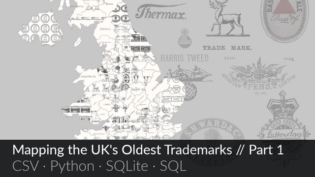Mapping the UK's oldest trademarks, part 1.
